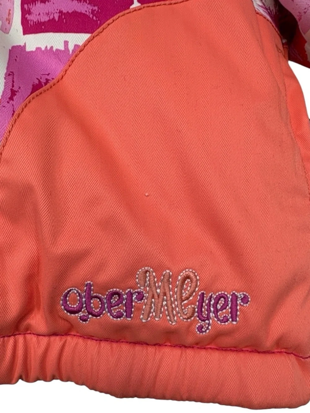 Obermeyer Belle Pink Pattern Full Zip Snow Jacket Kids Size 0M-6Months